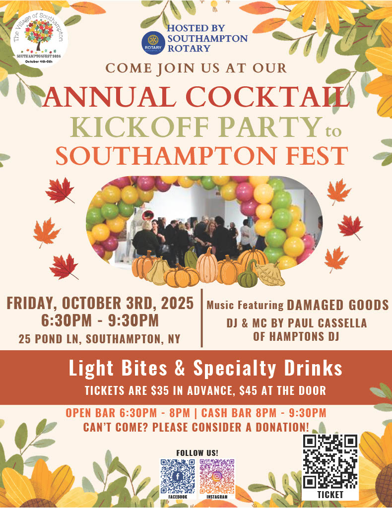 Southamptonfest Kickoff Party #Fundraiser 10/4/25